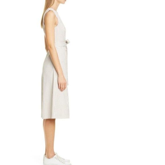 Nordstrom Signature Stripe Bottom Front Dress Womens Size 16 - Picture 3 of 14